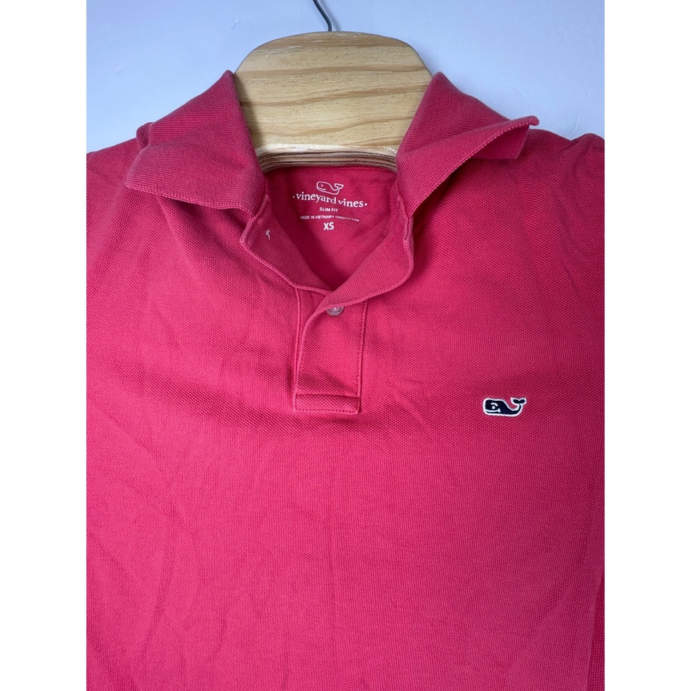 Vineyard Vines Women's Slim Fit Red Polo Sz Xs Golf Rugby Summer 100% Cotton